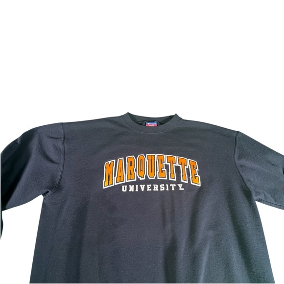 Champion Marquette University Sweatshirt XL Blue Crewneck College Logo Pullover - Picture 2 of 8
